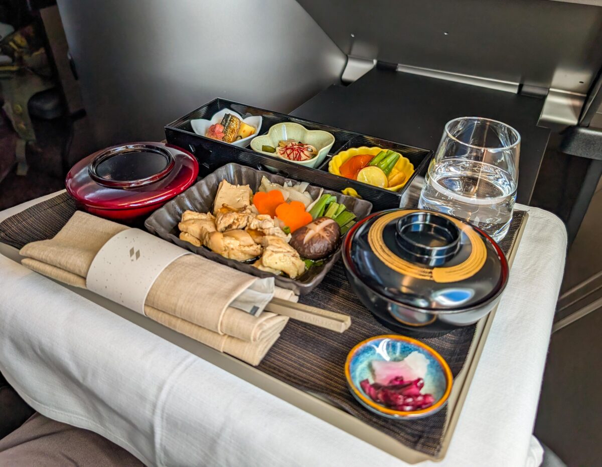 Starlux Business Class Japanese meal seat