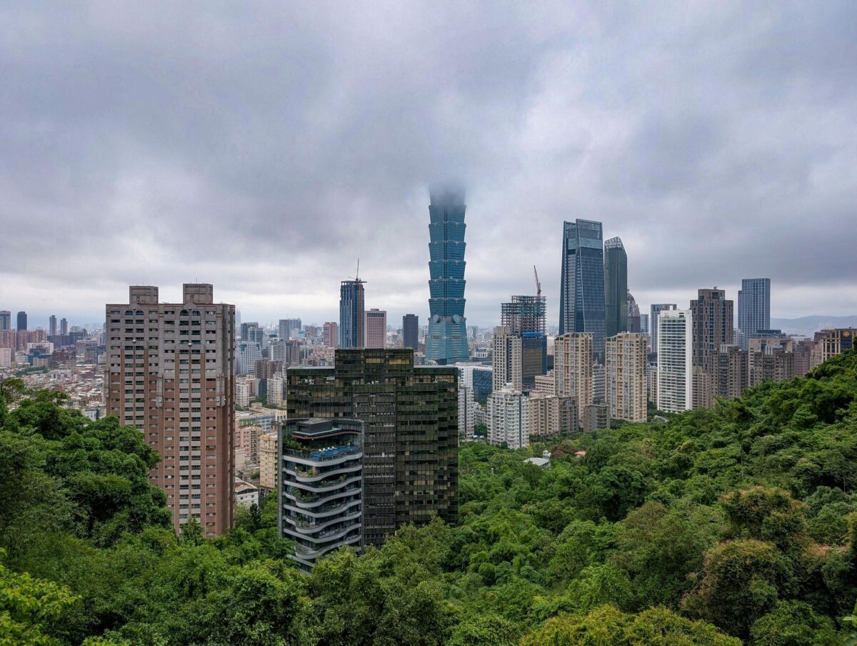 Taipei 101 from a viewpoint in Taipei