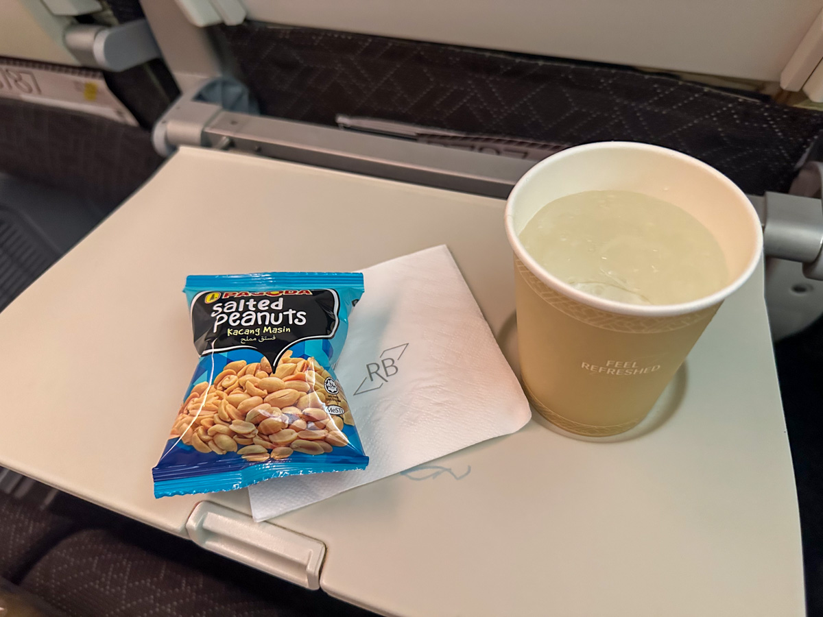 Peanuts in Royal Brunei Economy Class