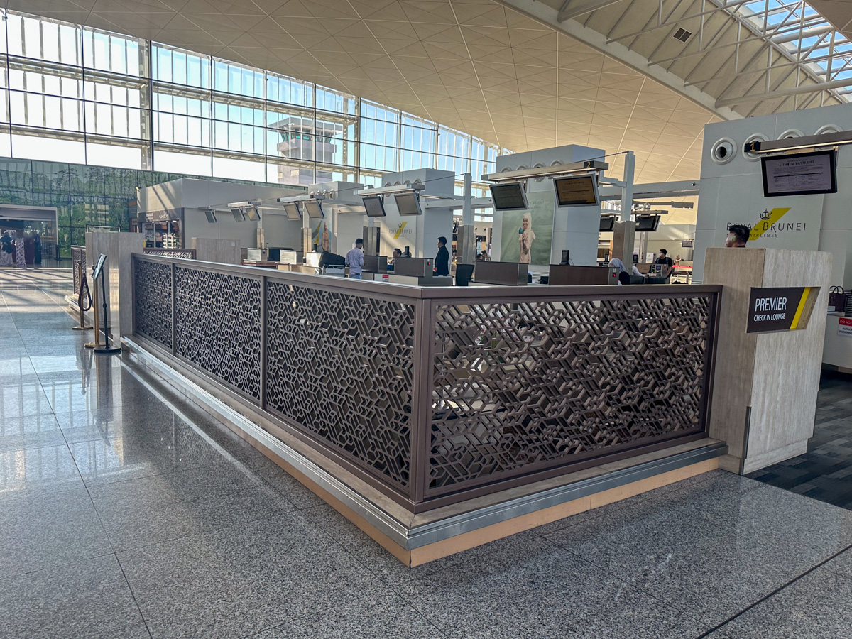 Royal Brunei Premier Check-in counters at Brunei International Airport
