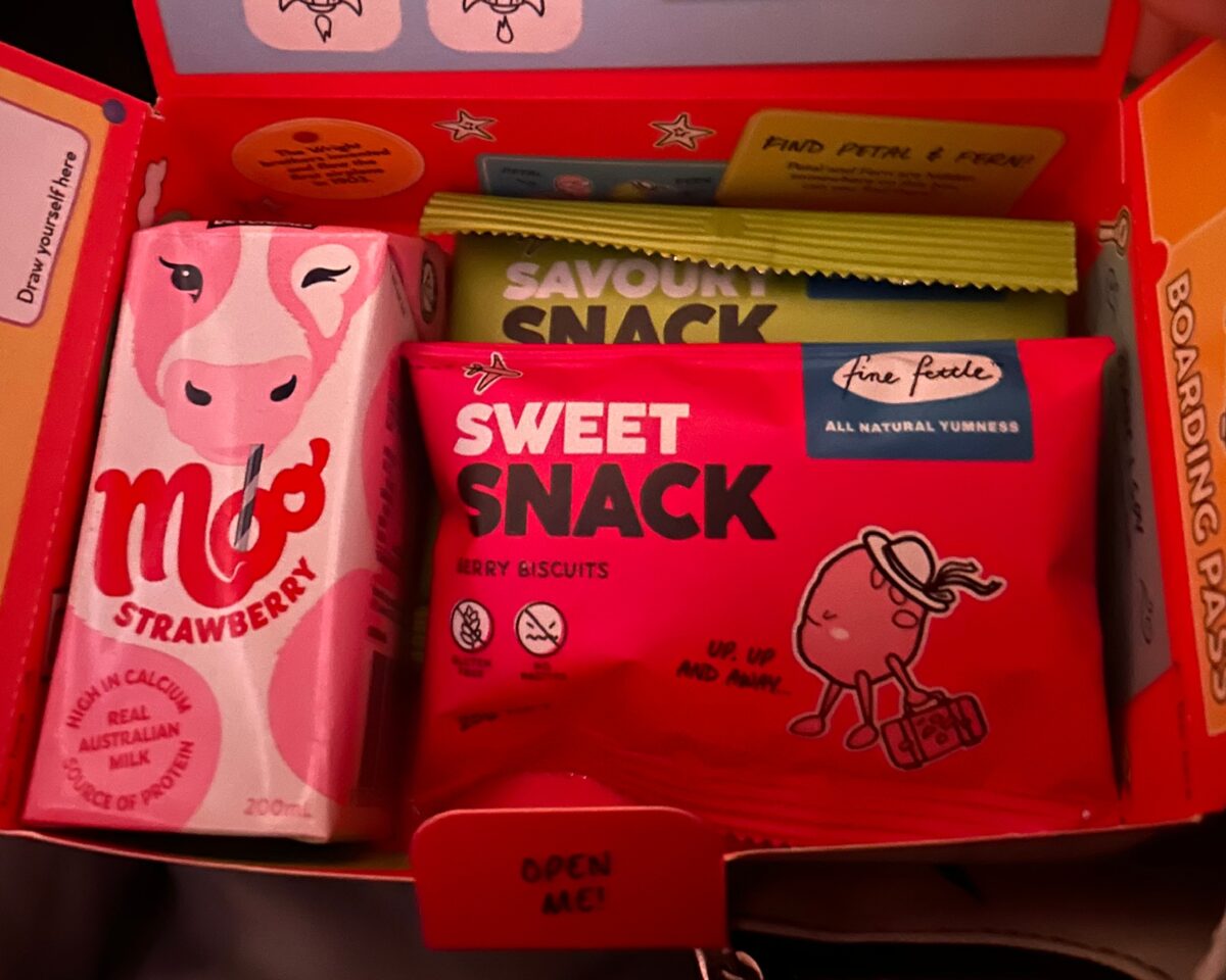 Qantas snack pack for children
