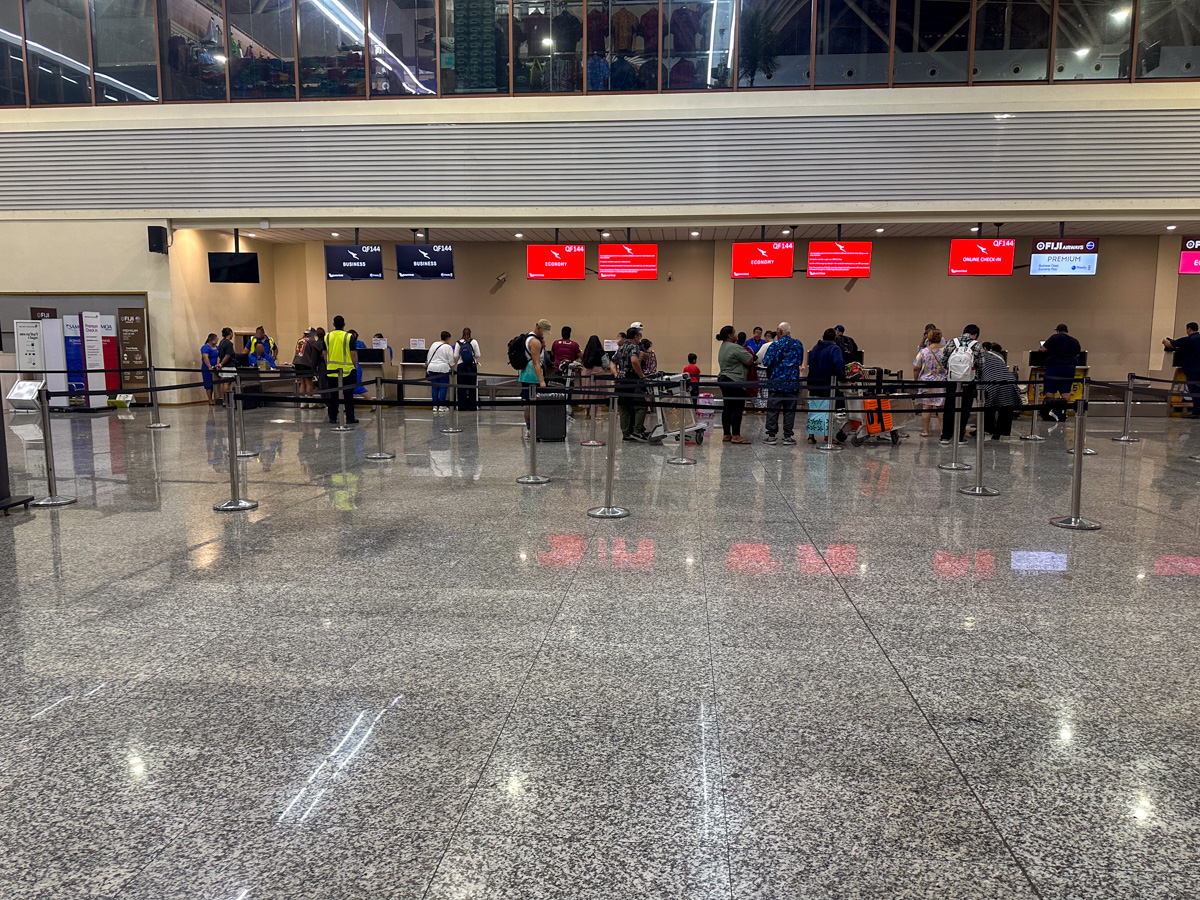 Qantas check-in counters at Faleolo International Airport