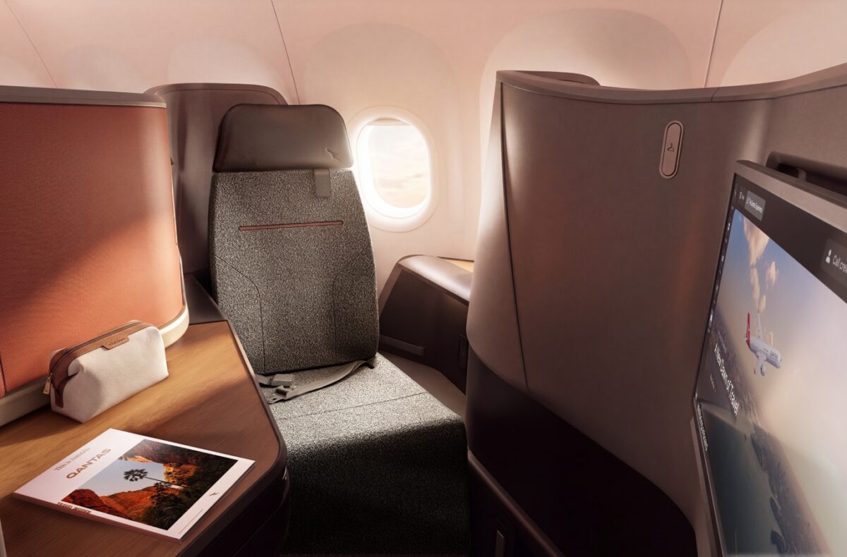 Qantas' new A321XLR Business Class seat.