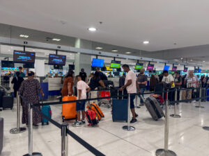 Fiji Airways check-in counters at Sydney Airport