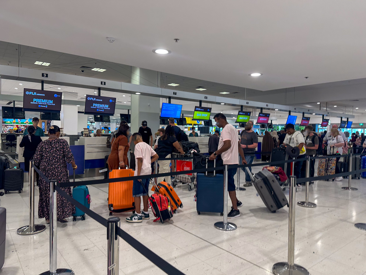 Fiji Airways check-in counters at Sydney Airport